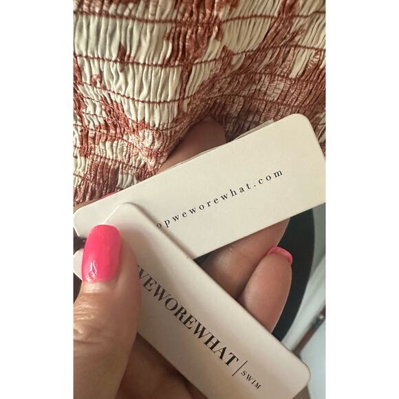 WeWoreWhat Coco Crop Top Terracotta ballon puff sleeve Size Large NWT - Picture 6 of 9